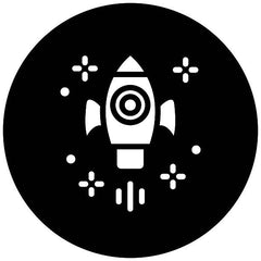 Design Rocket Icon Style  Die Cut Vinyl Decal