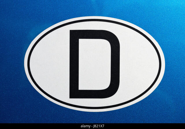 international vehicle registration code: Germany Die Cut Vinyl Decal