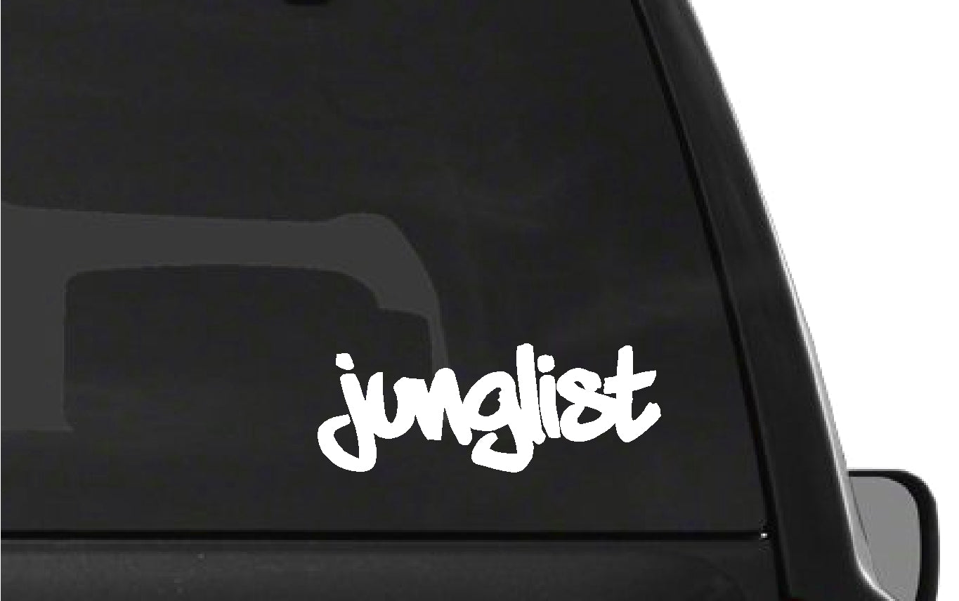 Junglist Vinyl Die Cut Vinyl Decal/ Bumper For Windows, Cars, Trucks, Laptops, Etc.