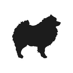 keeshond-vinyl-sticker black waterproof for cars trucks laptops
