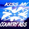 Kiss My Country Ass vinyl die cut decal for cars trucks laptops windows