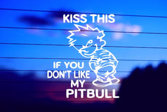 kiss this pitbull vinyl decal