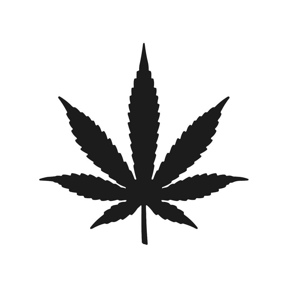 leaf symbol vinyl decal white die cut graphic sticker for vehicles windows and laptops