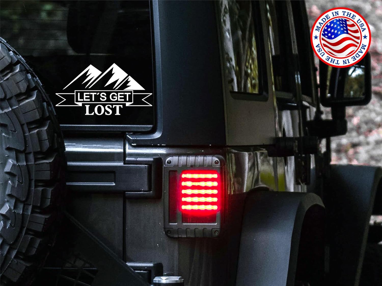 lets get lost vinyl adventure decal white die cut sticker for vehicles laptops and windows