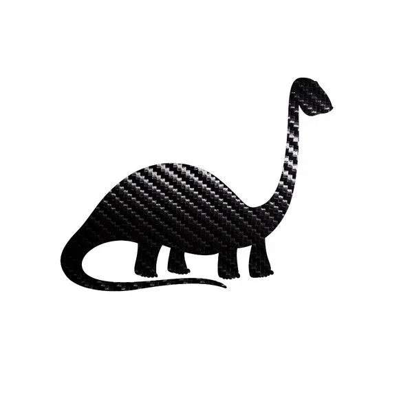 Sticker | Other | 4 Pack Dinosaur Sticker Black Carbon Fiber  |  Die Cut Vinyl Decal