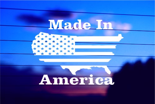 Made In America vinyl die cut decal for cars trucks laptops windows