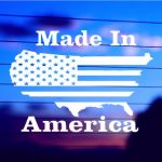 Made In America vinyl die cut decal for cars trucks