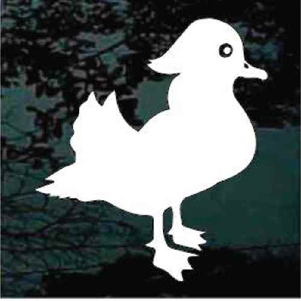 mandarin‑duck‑silhouette‑vinyl‑car‑decal‑die‑cut‑sticker