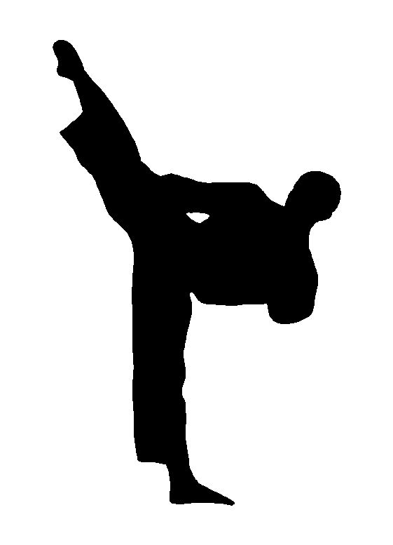 martial‑arts‑vinyl‑decal black die cut decal for vehicle windows laptops