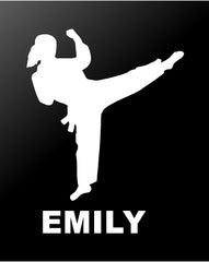 martial-arts-vinyl-decal white waterproof for cars trucks laptops
