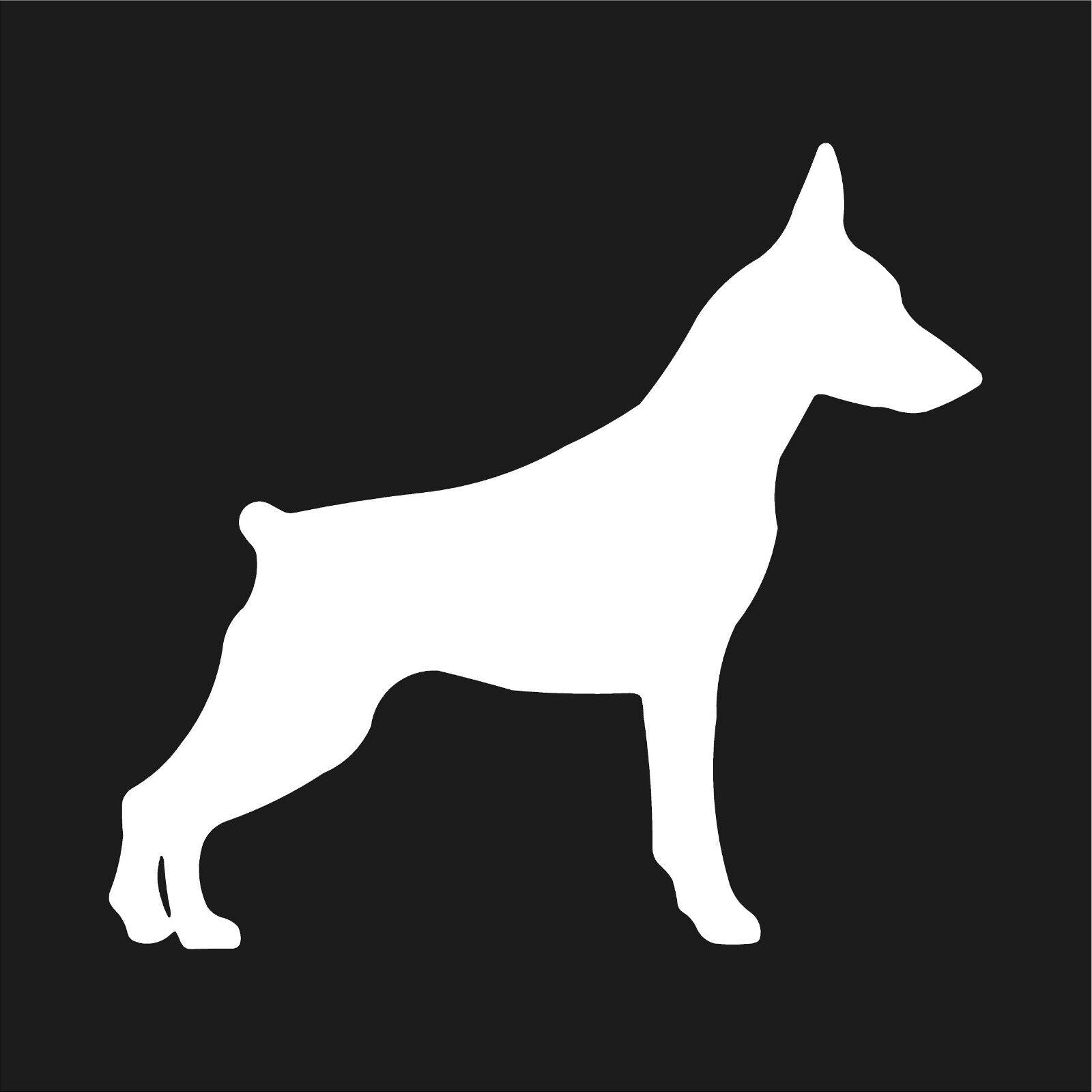 miniature pinscher vinyl dog decal white die cut vinyl sticker for vehicles windows laptops