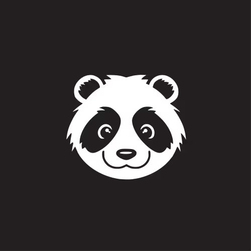 Minimalist Panda Die Cut Vinyl Decal