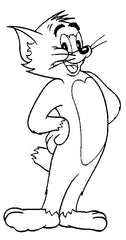 Tom and Jerry Coloring  Die Cut Vinyl Decal