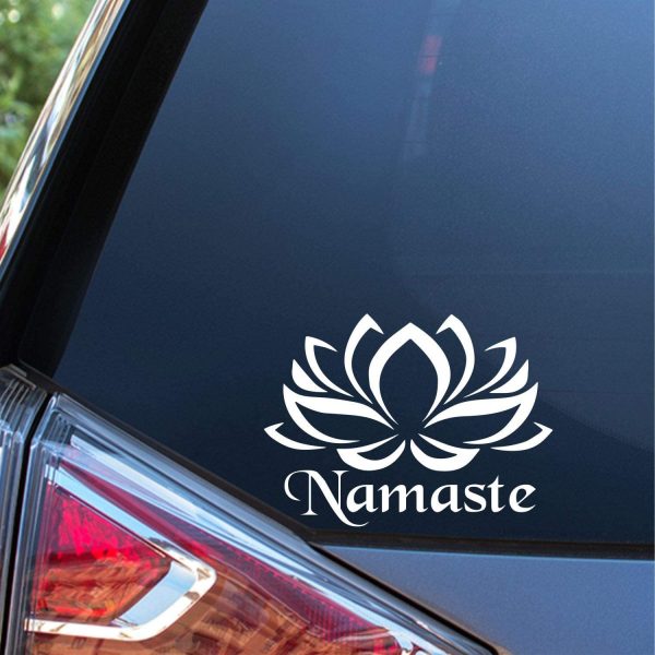 namaste‑lotus‑flower‑vinyl‑die‑cut‑decal‑for‑cars‑trucks‑windows‑laptops