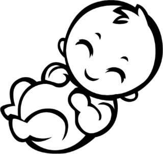Newborn Little Baby Sticker Die Cut Vinyl Decal