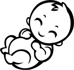 Newborn Little Baby Sticker Die Cut Vinyl Decal
