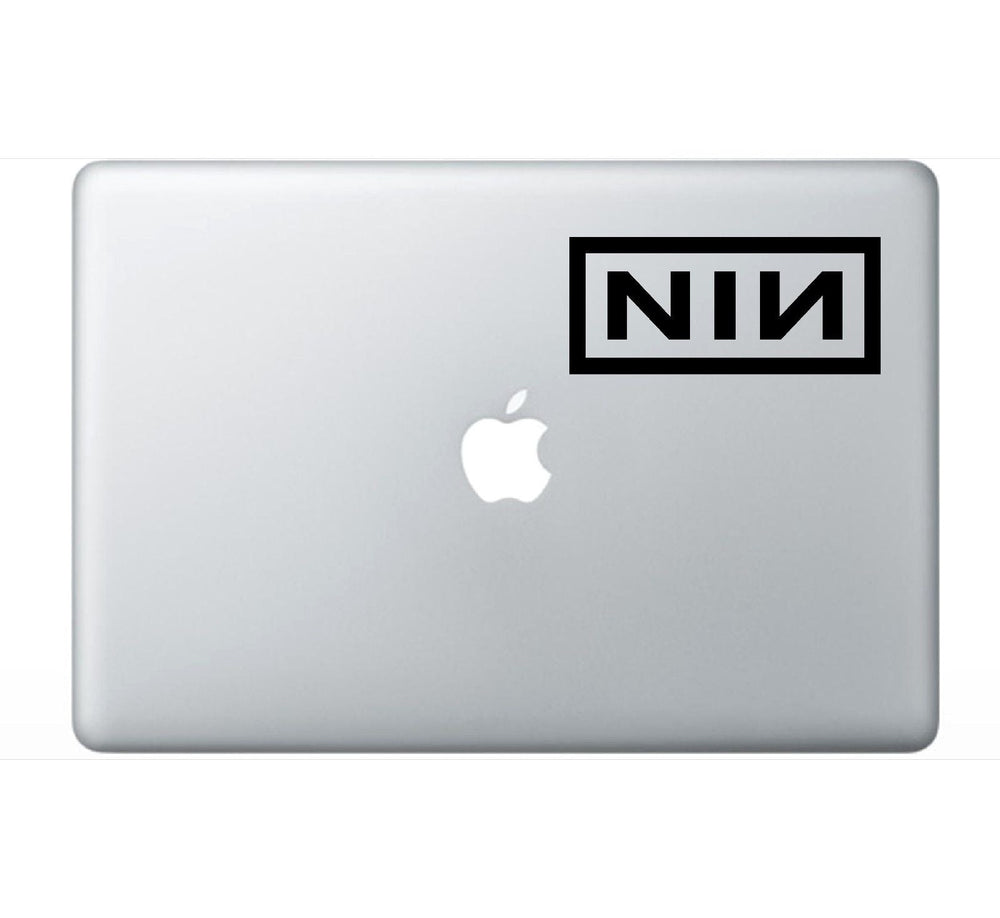 nin‑logo‑vinyl‑decal applied on car window outdoor waterproof
