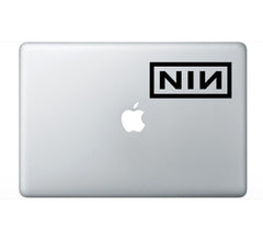 nin‑logo‑vinyl‑decal applied on car window outdoor waterproof