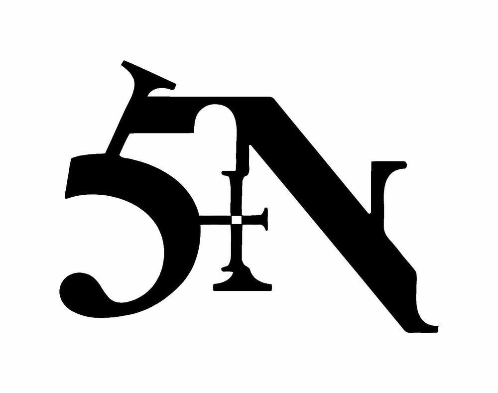 nin‑sin‑logo‑vinyl‑decal black waterproof for cars trucks laptops