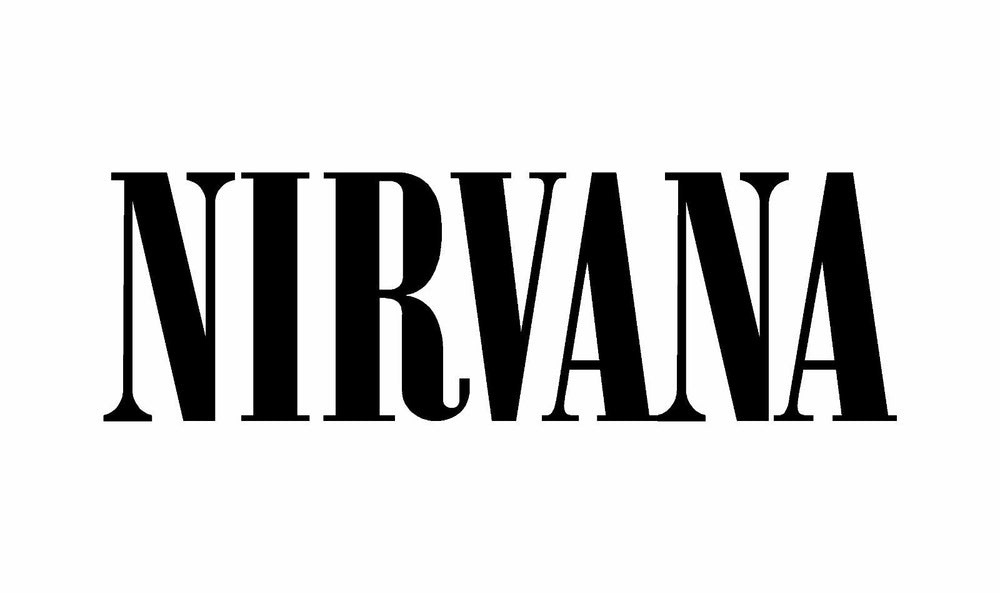 nirvana‑rock‑vinyl‑sticker black die cut decal for vehicle windows laptops
