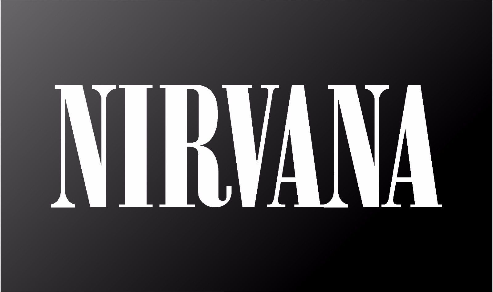nirvana‑rock‑vinyl‑sticker white die cut decal for vehicle windows laptops