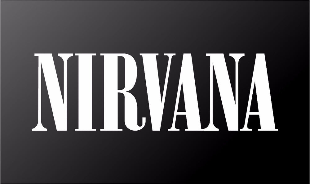 nirvana‑rock‑vinyl‑sticker white die cut decal for vehicle windows laptops