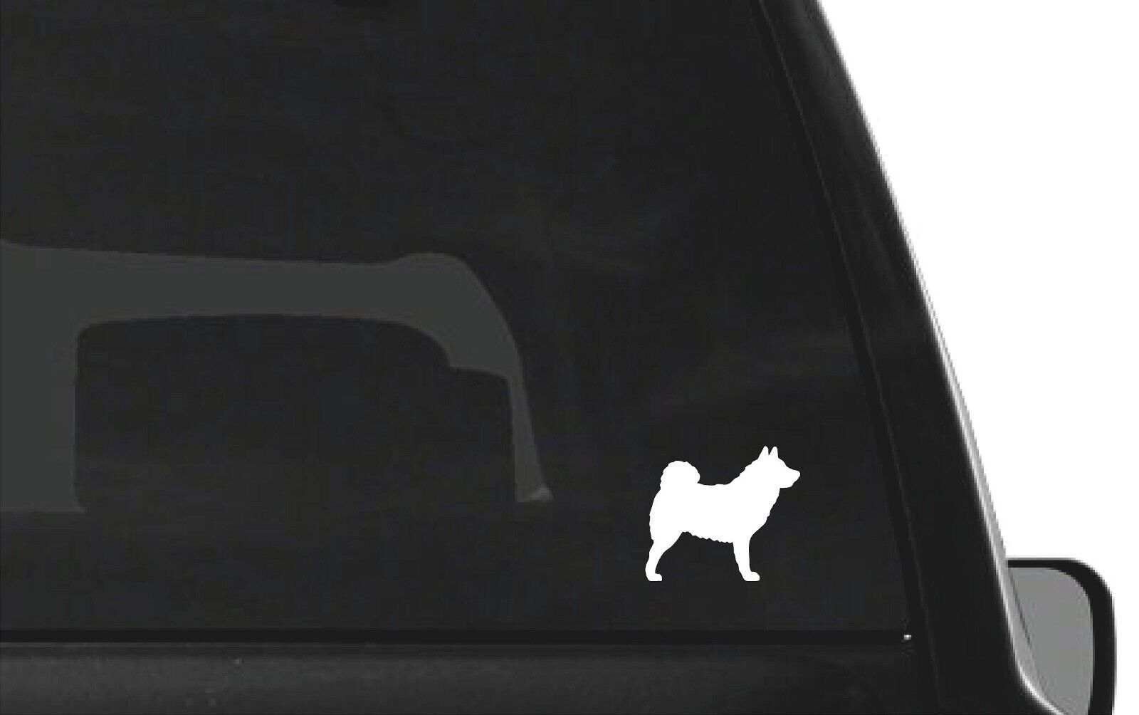 norwegian-elkhound-vinyl-sticker applied on car window outdoor waterproof