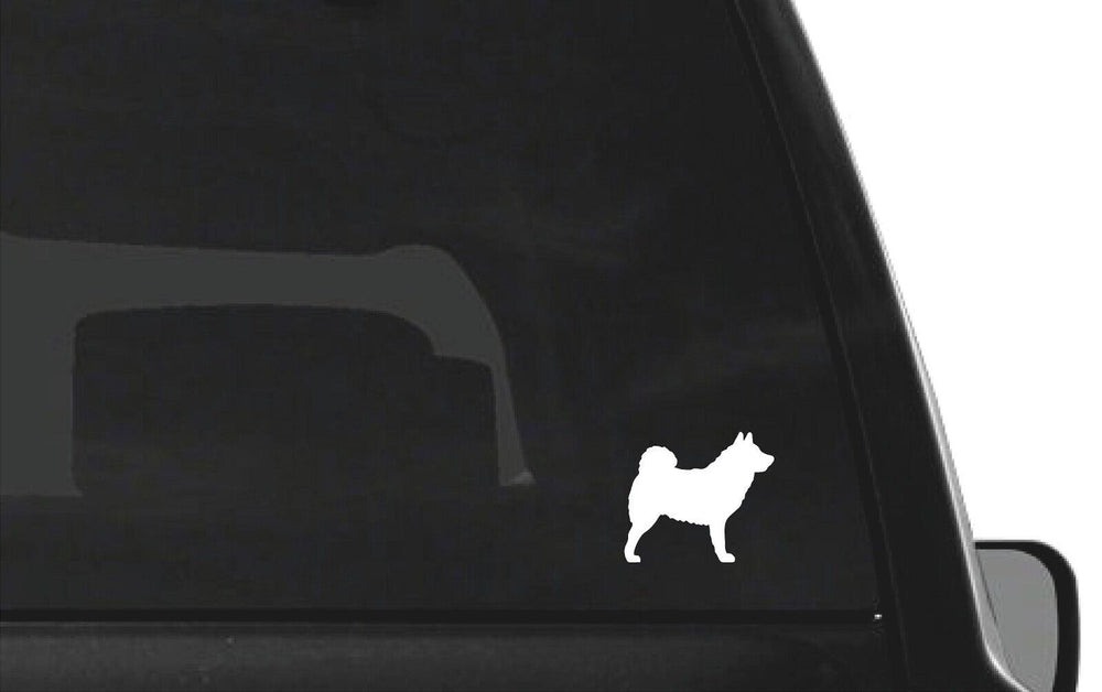 norwegian-elkhound-vinyl-sticker applied on car window outdoor waterproof