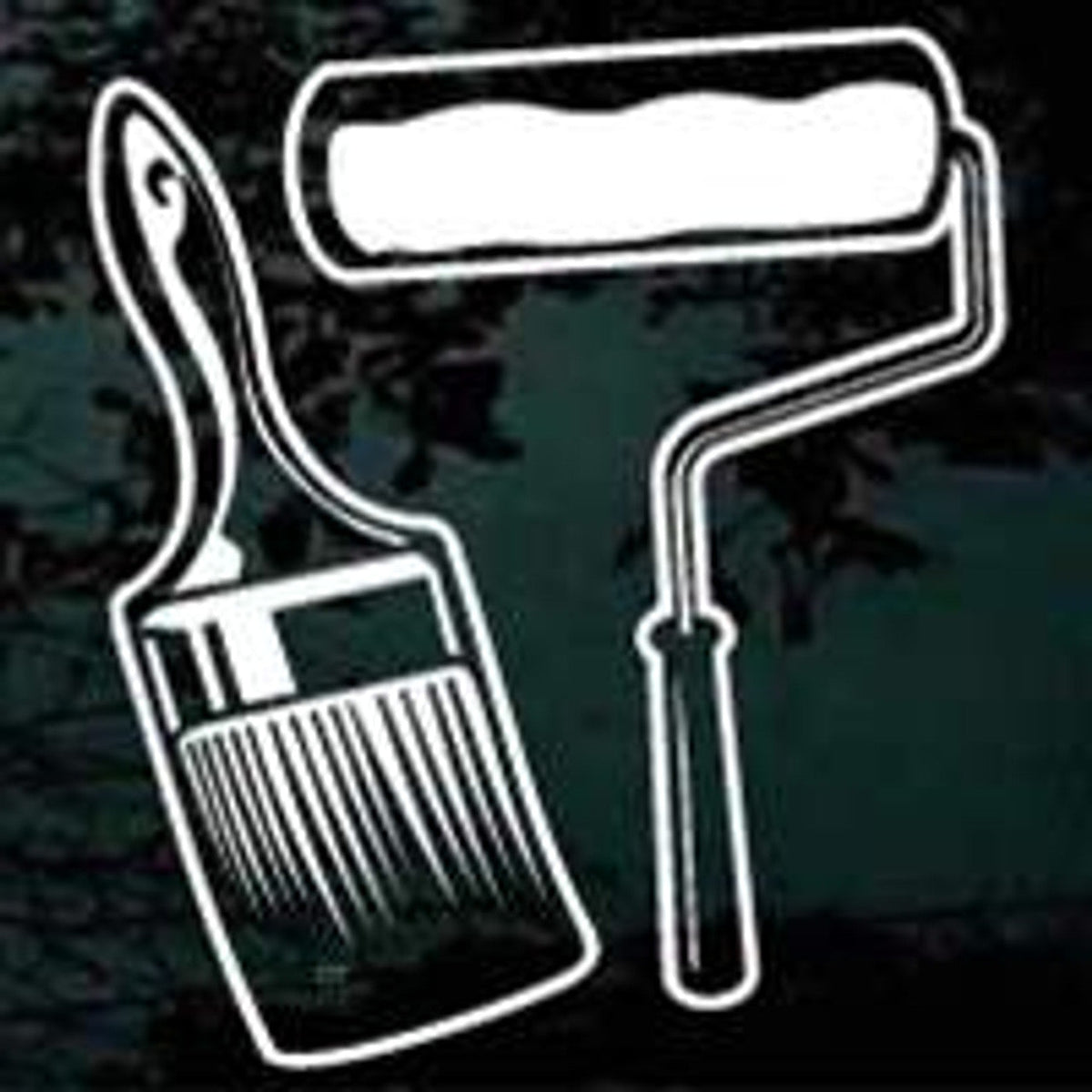 paint‑brush‑roller‑vinyl‑car‑decal‑die‑cut‑sticker