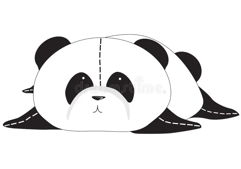 Little cute childish panda bear  Die Cut Vinyl Decal