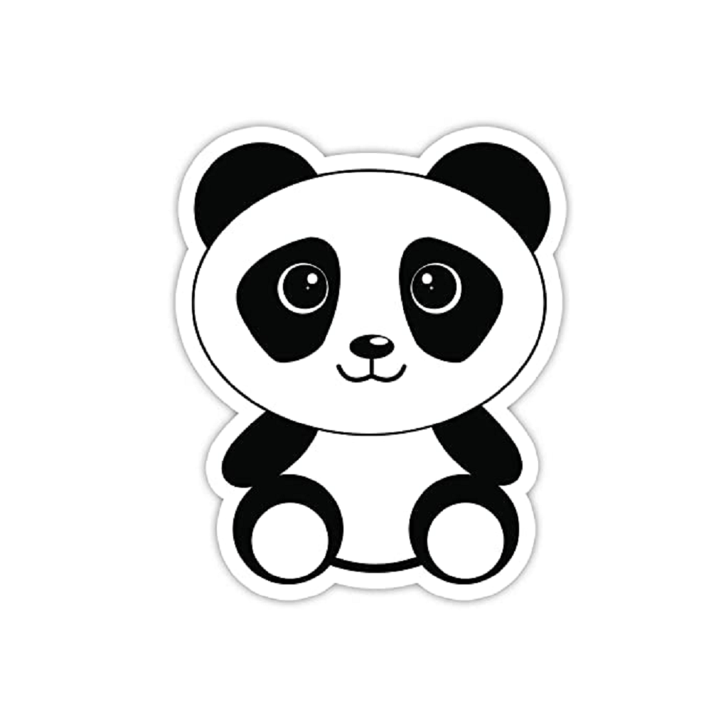 Cute Panda Die Cut Vinyl Decal