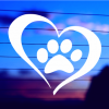 paw-in-heart-circle-vinyl-decal-on-car-window-bumper