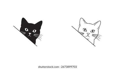 Peekaboo Cat Die Cut Vinyl Decal