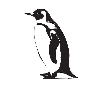 Penguin Face, Silhouettes  Die Cut Vinyl Decal