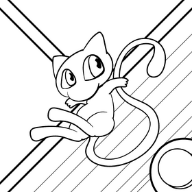 Pokemon Mew cartoon d  Die Cut Vinyl Decal