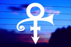 prince symbol vinyl die cut decal on car window