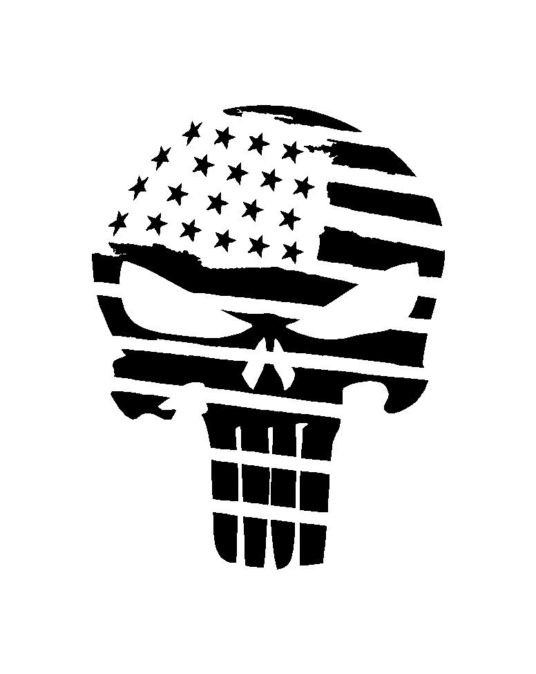 punisher‑skull‑american‑flag‑vinyl‑decal‑car‑window‑laptop