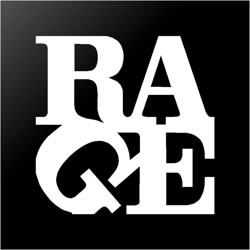 rage‑against‑machine‑vinyl‑sticker white die cut decal for vehicle windows laptops