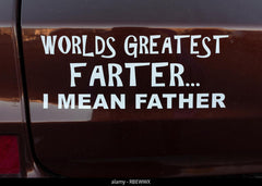 World's Greatest Farter..I Mean Father sticker Die Cut Vinyl Decal