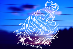 Refuse to Sink anchor vinyl die cut decal for cars trucks laptops windows