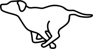 Running Dog Outline Sticker Die Cut Vinyl Decal