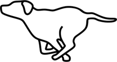 Running Dog Outline Sticker Die Cut Vinyl Decal