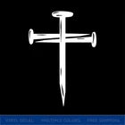 Christian Cross with Nails Die Cut Vinyl Decal