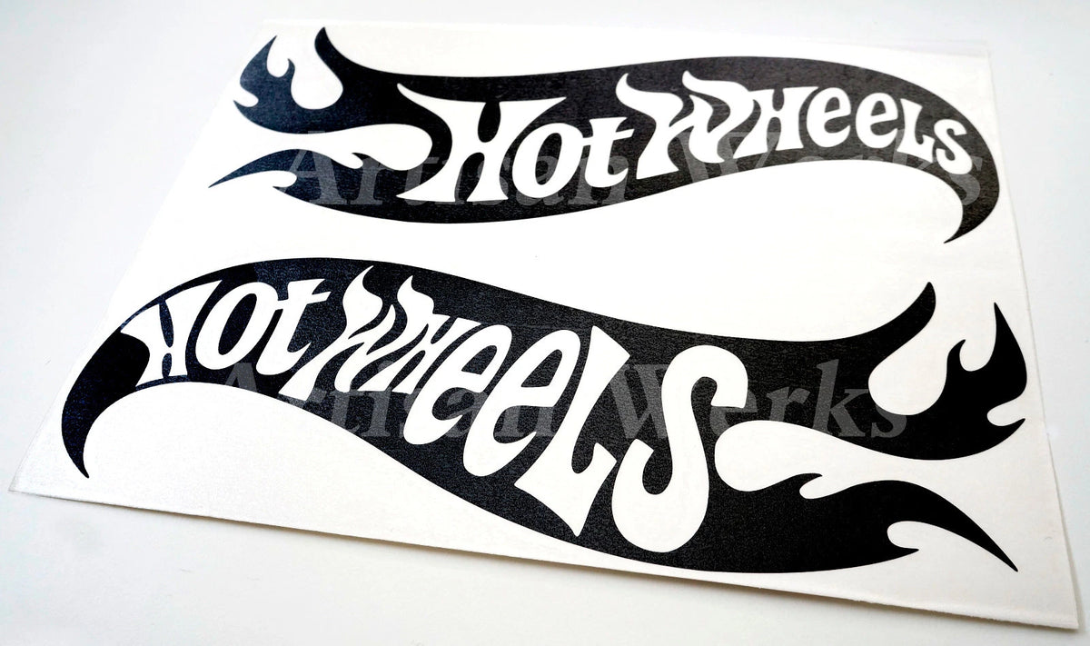 Pair of Hot Wheels Die Cut Vinyl Decal