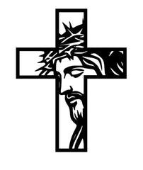 JESUS Cross Die Cut Vinyl Decal
