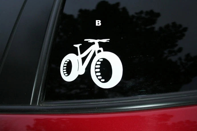 Fat Bike Die Cut Vinyl Decal