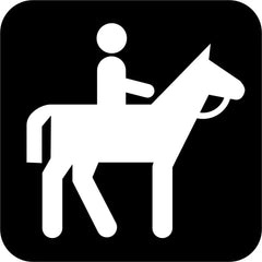 Horseback Riding International Symbol Die Cut Vinyl Decal