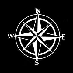 Compass Die Cut Vinyl Decal