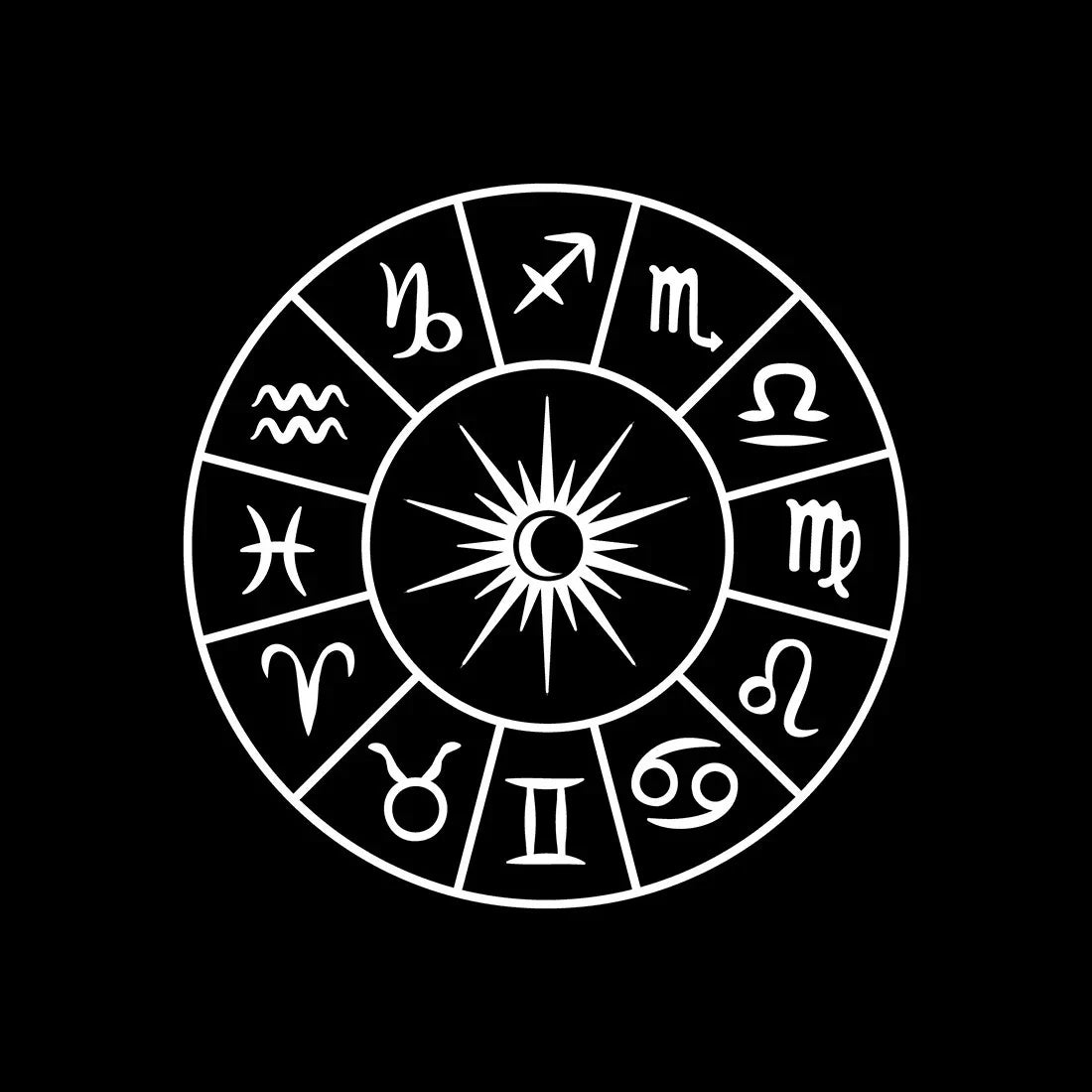 Zodiac Symbol Die Cut Vinyl Decal