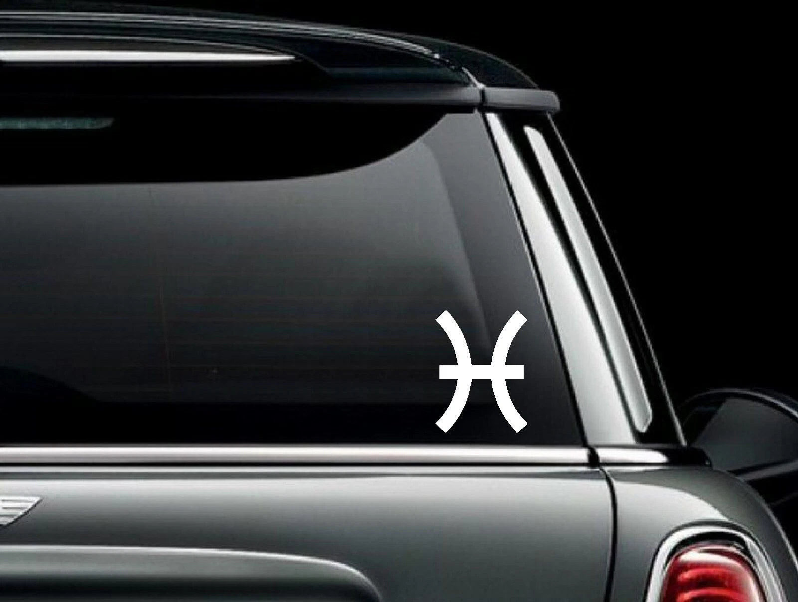 Zodiac Pisces Symbol Die Cut Vinyl Decal